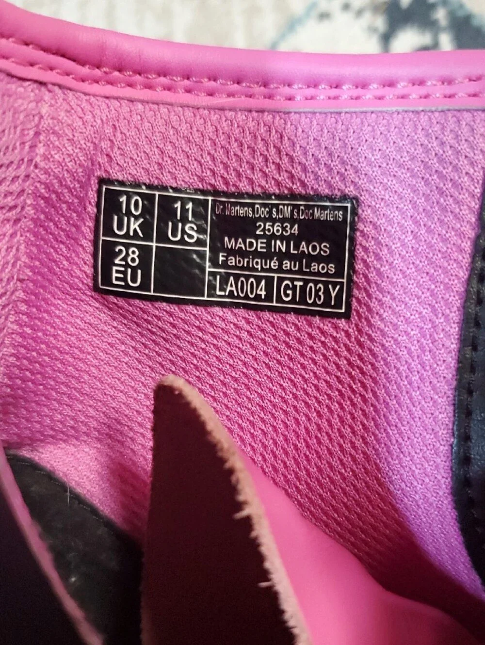 Dr. Martens Pink Lace-Up Kids Combat Boots